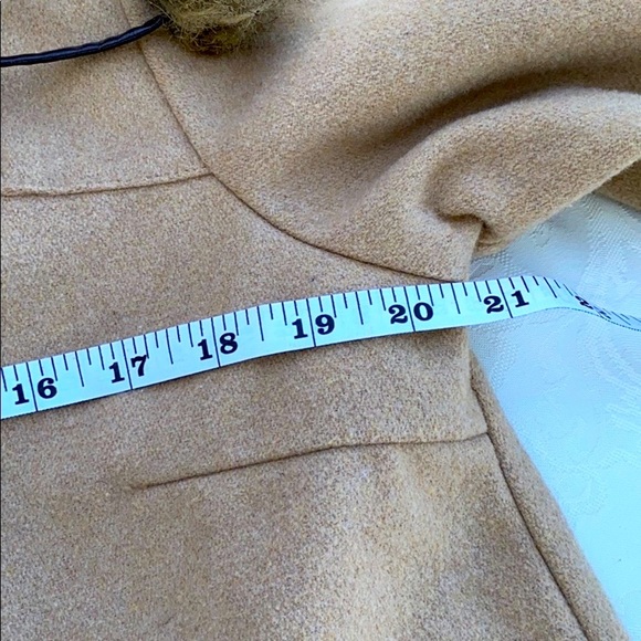 Paris Blues Tan Pea Coat Size -L - Picture 10 of 12